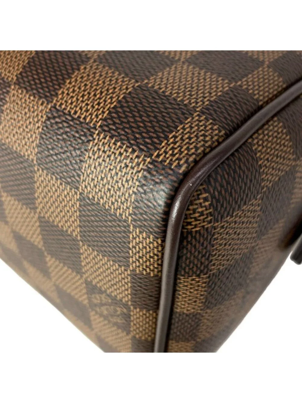 Louis Vuitton Handbag Damier Speedy Bandouliere Ebene Leather Cowhide